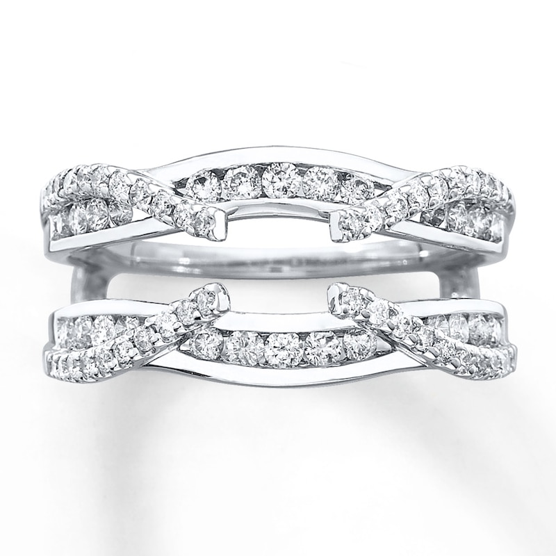 Main Image 1 of Previously Owned Enhancer Ring 3/4 ct tw Round-cut Diamonds 14K White Gold Size 8.5