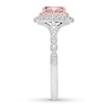 Thumbnail Image 3 of Previously Owned Neil Lane Morganite Engagement Ring 5/8 ct tw Round-cut Diamonds 14K Two-Tone Gold - Size 9.25