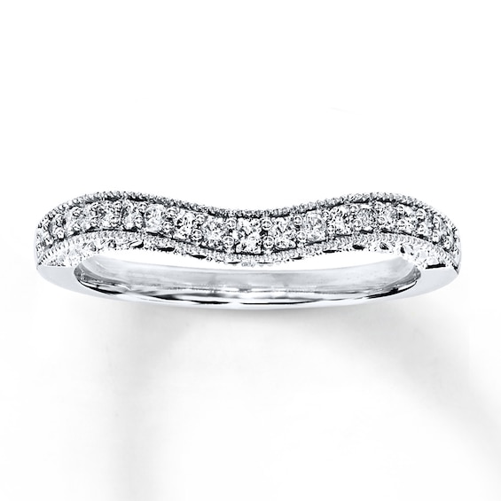 Previously Owned Diamond Wedding Band 1/5 ct tw Round-cut 10K White Gold Size 9.25