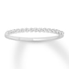 Thumbnail Image 1 of Previously Owned Diamond Wedding Band 1/8 ct tw Round-cut 10K White Gold - Size 7.5