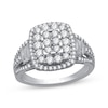 Thumbnail Image 1 of Previously Owned Diamond Fashion Ring 1 ct tw Round & Baguette 10K White Gold