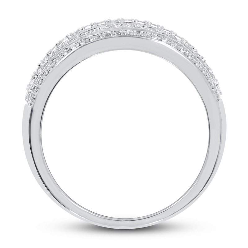 Main Image 2 of Previously Owned Diamond Anniversary Band 1 ct tw Round-cut 10K White Gold