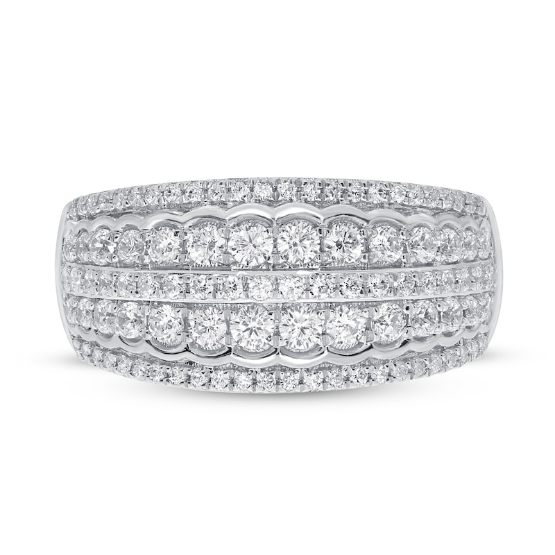 Main Image 4 of Previously Owned Diamond Anniversary Band 1 ct tw Round-cut 10K White Gold