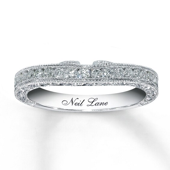 Previously Owned Neil Lane Wedding Band 1/2 ct tw Round-cut 14K White Gold Size 4.5