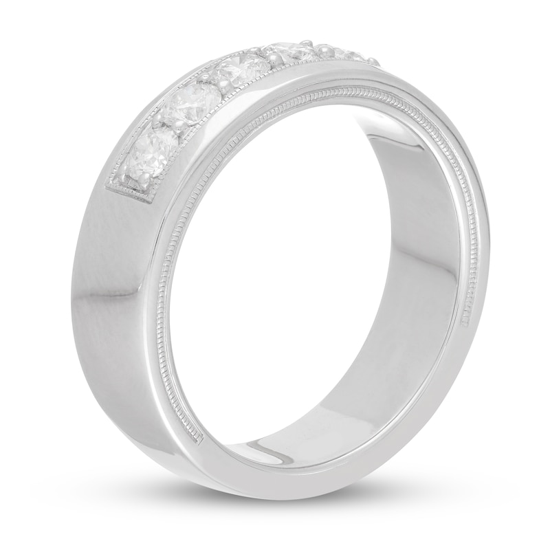 Main Image 2 of Previously Owned Neil Lane Men's Diamond Wedding Band 3/4 ct tw Round-cut 14K White Gold