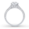 Thumbnail Image 2 of Previously Owned Neil Lane Engagement Ring 1-3/8 ct tw Oval & Round-cut 14K White Gold