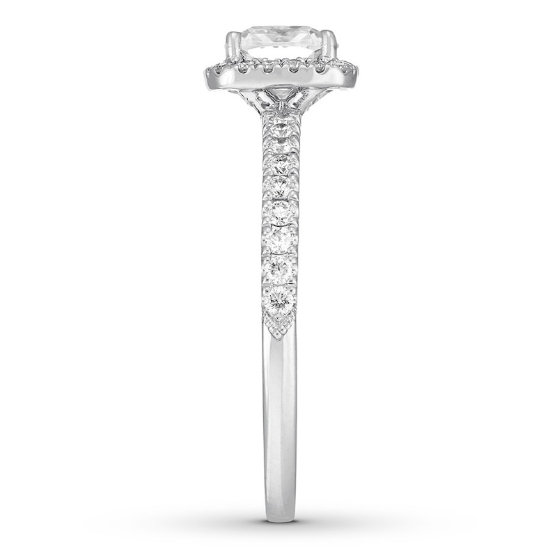 Main Image 3 of Previously Owned Neil Lane Diamond Engagement Ring 1-1/4 ct tw Cushion & Round-cut 14K White Gold