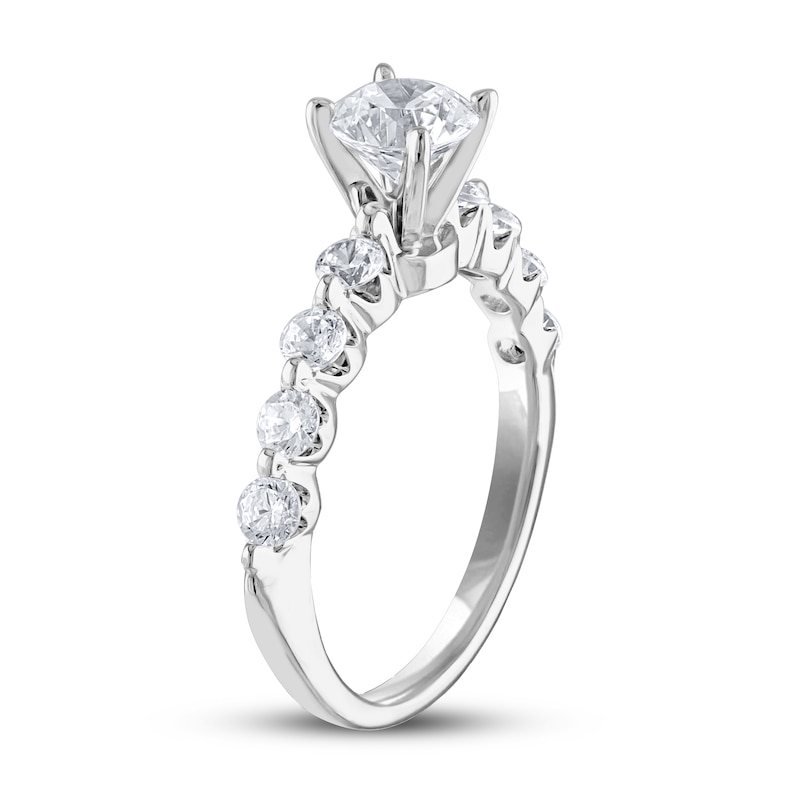 Main Image 2 of Previously Owned Adrianna Papell Diamond Engagement Ring 1-5/8 ct tw Round-cut 14K White Gold