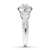 Thumbnail Image 3 of Previously Owned Diamond Engagement Ring 7/8 ct tw Round-cut 14K White Gold