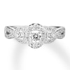 Thumbnail Image 4 of Previously Owned Diamond Engagement Ring 7/8 ct tw Round-cut 14K White Gold