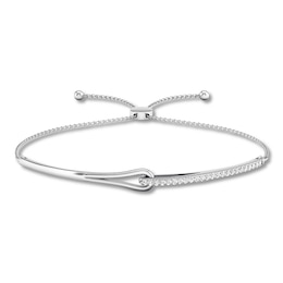 Previously Owned Love + Be Loved Diamond Bolo Bracelet 1/4 ct tw 10K White Gold 9.5"