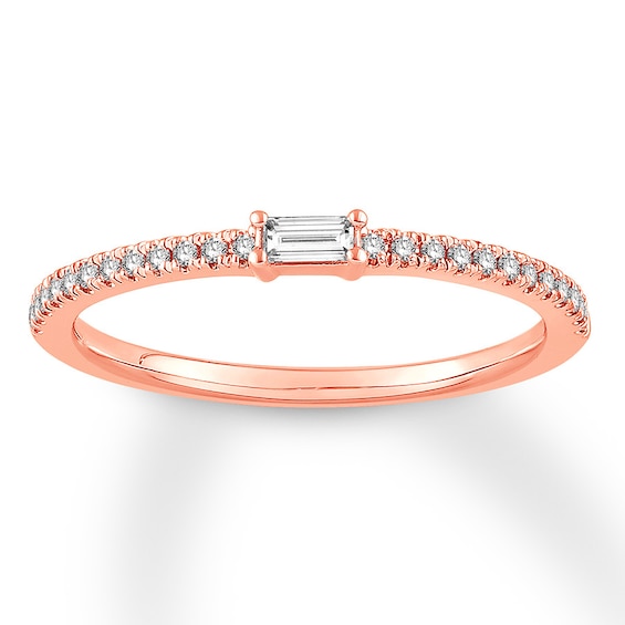 Previously Owned Diamond Anniversary Band 1/6 ct tw Baguette & Round-cut 10K Rose Gold