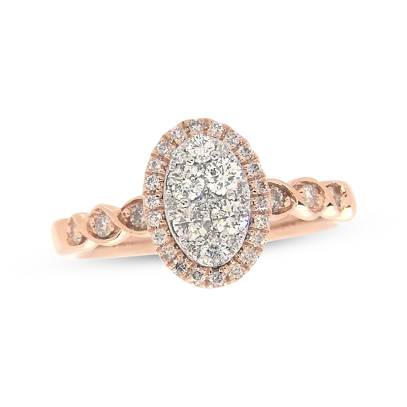 Main Image 1 of Previously Owned Diamond Fashion Ring 1/2 ct tw Round-cut 10K Two-Tone Gold