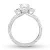 Thumbnail Image 2 of Previously Owned Three-Stone Engagement Ring 1 ct tw Round Diamonds 14K White Gold