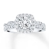 Thumbnail Image 0 of Previously Owned Diamond Engagement Ring 1-3/8 ct tw Round-cut 14K White Gold