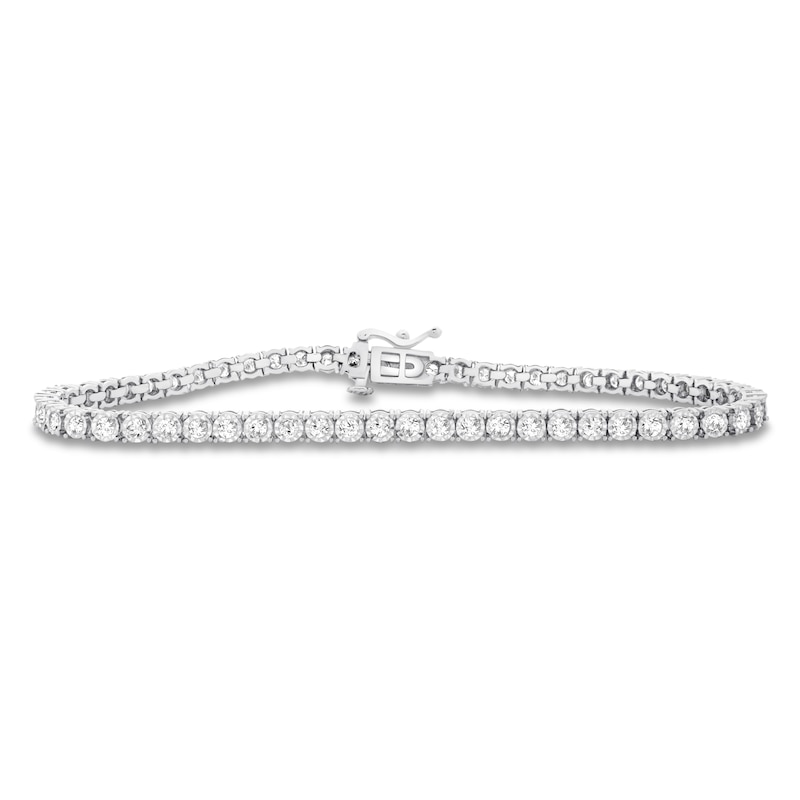 Main Image 1 of Previously Owned Diamond Bracelet 2 ct tw Round-cut 10K White Gold 7.25" Length