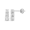 Thumbnail Image 1 of Previously Owned Three-Stone Diamond Earrings 1 ct tw Round-cut 14K White Gold