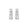 Thumbnail Image 2 of Previously Owned Three-Stone Diamond Earrings 1 ct tw Round-cut 14K White Gold