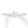 Thumbnail Image 4 of Previously Owned Ever Us Diamond Ring 1/3 ct tw Pear/Round 10K White Gold