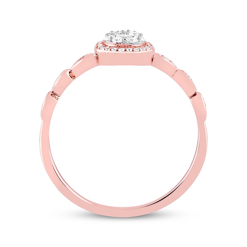 Main Image 3 of Previously Owned Diamond Promise Ring 1/4 ct tw Round-cut 10K Rose Gold