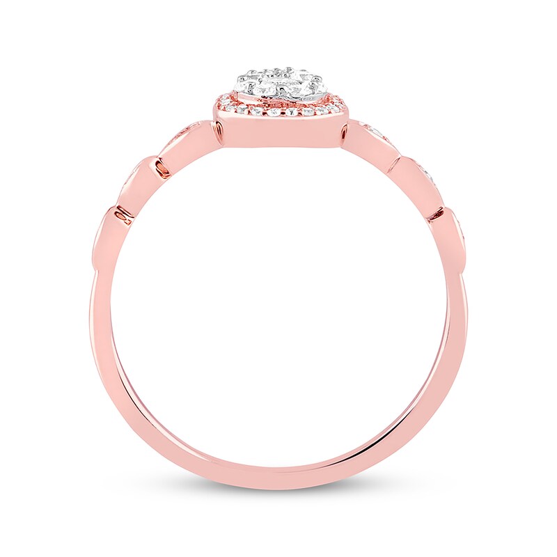 Previously Owned Diamond Promise Ring 1/4 ct tw Round-cut 10K Rose Gold