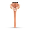 Thumbnail Image 3 of Previously Owned Black & White Diamond Ring 3/8 ct tw Round-cut 10K Rose Gold