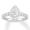 Thumbnail Image 0 of Previously Owned Neil Lane Premiere Diamond Engagement Ring 1-1/2 ct tw Pear & Round-cut 14K White Gold