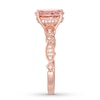 Thumbnail Image 3 of Previously Owned Morganite Engagement Ring 1/4 ct tw Round-cut Diamonds 14K Rose Gold