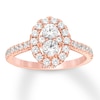 Thumbnail Image 1 of Previously Owned Ever Us Diamond Engagement Ring 7/8 ct tw Round-cut 14K Rose Gold