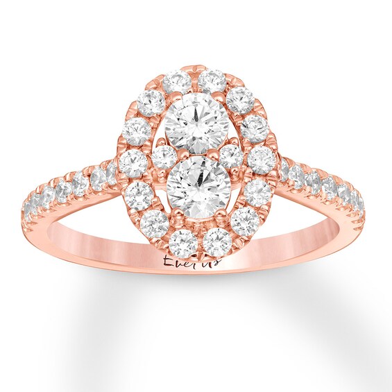 Previously Owned Ever Us Diamond Engagement Ring 7/8 ct tw Round-cut 14K Rose Gold