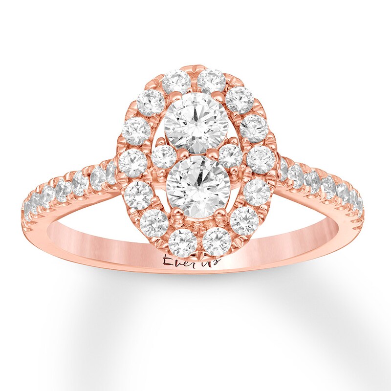 Main Image 1 of Previously Owned Ever Us Diamond Engagement Ring 7/8 ct tw Round-cut 14K Rose Gold