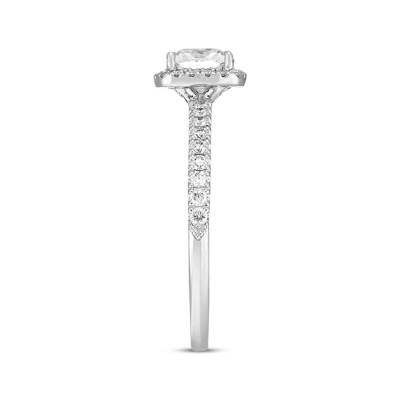 Main Image 2 of Previously Owned Neil Lane Diamond Engagement Ring 1-1/4 ct tw Cushion & Round-cut 14K White Gold - Size 8.25