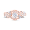 Thumbnail Image 3 of Previously Owned Adrianna Papell Diamond Engagement Ring 1 ct tw Round & Marquise-cut 14K Rose Gold Size 10