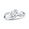 Thumbnail Image 1 of Previously Owned Three-Stone Engagement Ring 3/8 ct tw Round-cut Diamonds 14K White Gold - Size 3.5