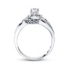 Thumbnail Image 3 of Previously Owned Three-Stone Engagement Ring 3/8 ct tw Round-cut Diamonds 14K White Gold - Size 3.5