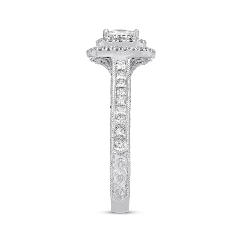 Main Image 2 of Previously Owned Neil Lane Engagement Ring 1-1/2 ct tw Princess & Round-cut Diamonds 14K White Gold Size 6.5