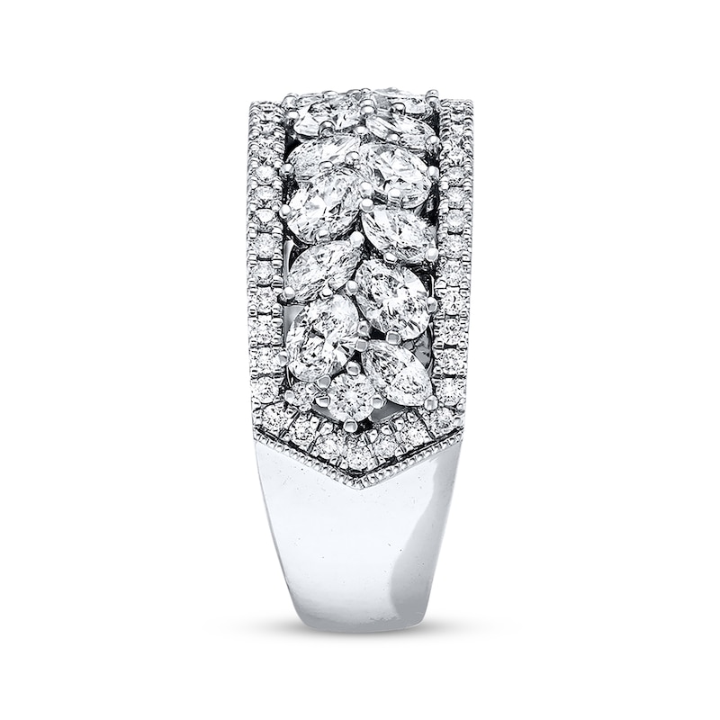 Main Image 2 of Previously Owned Neil Lane Anniversary Band 2 ct tw Marquise, Oval & Round-cut Diamonds 14K White Gold - Size 6.75