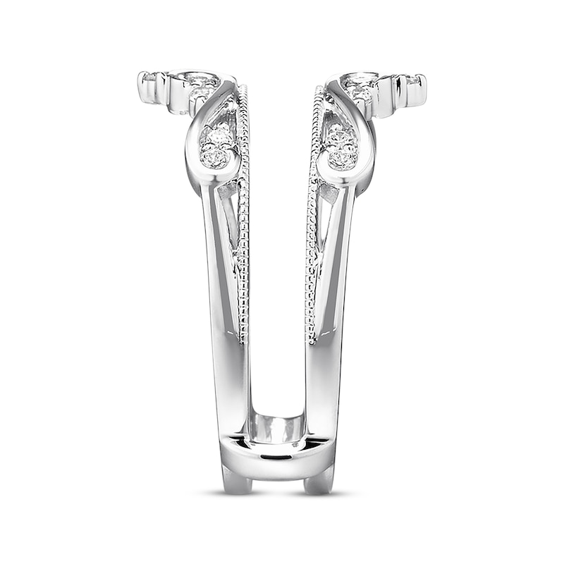 Main Image 3 of Previously Owned Diamond Insert Ring 1/4 ct tw Round-cut 14K White Gold Size 4.25