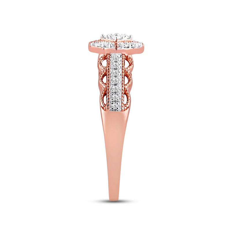 Main Image 3 of Previously Owned Diamond Ring 1/6 ct tw Round-cut 10K Rose Gold - Size 10.25