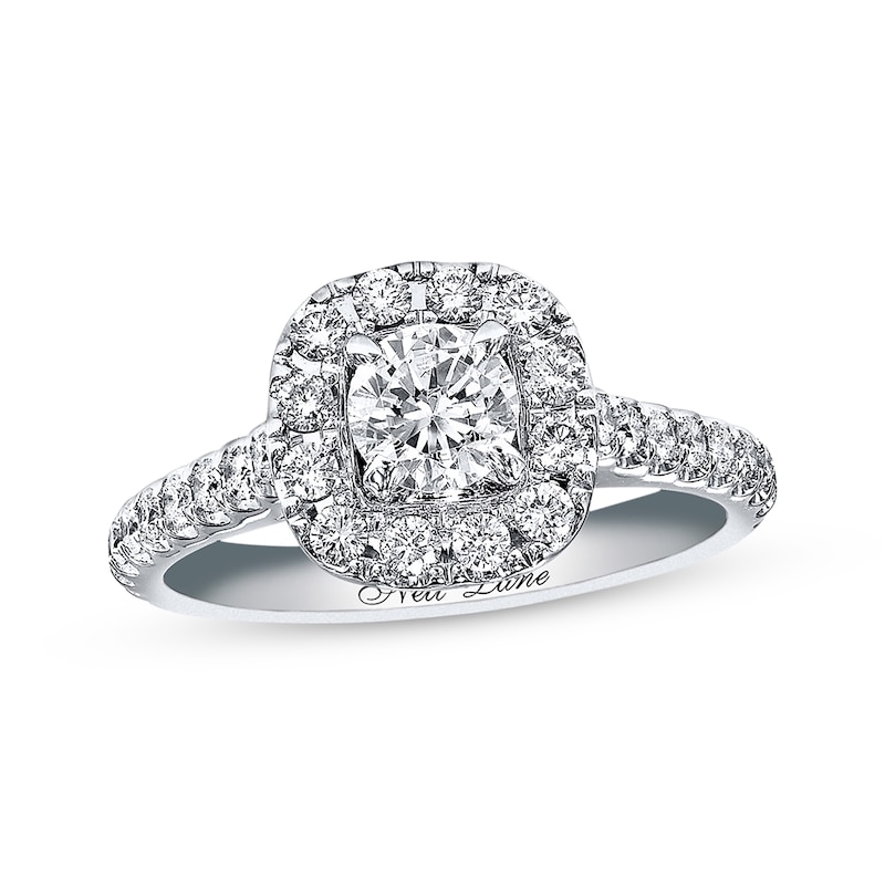 Main Image 1 of Previously Owned Neil Lane Bridal Ring 1-1/8 ct tw Round-cut Diamonds 14K White Gold Size 4.5