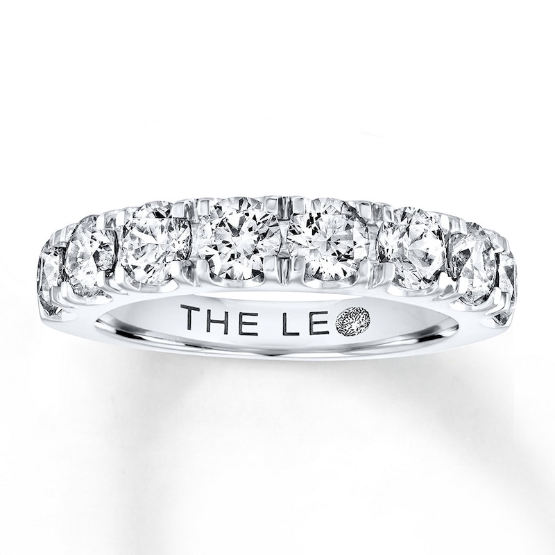 Main Image 1 of Previously Owned THE LEO Diamond Band 2 ct tw Round-cut 14K White Gold - Size 4