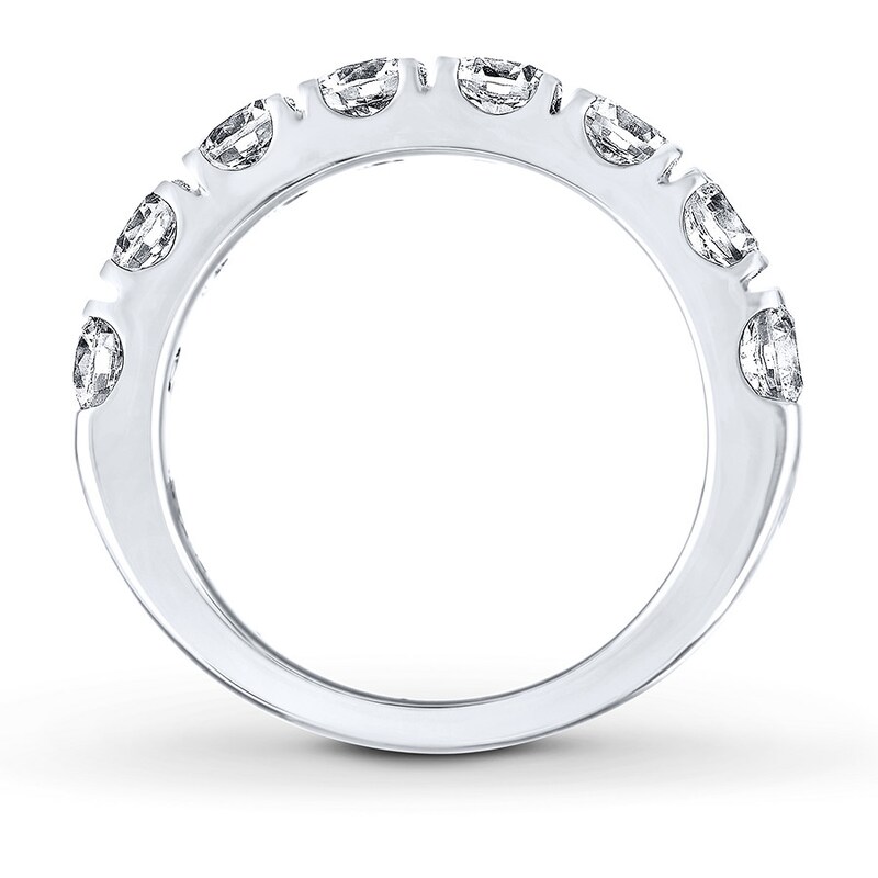 Main Image 2 of Previously Owned THE LEO Diamond Band 2 ct tw Round-cut 14K White Gold - Size 4