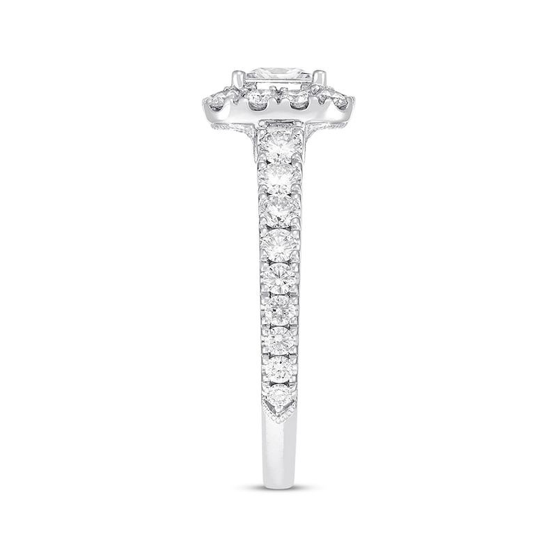 Main Image 2 of Previously Owned Neil Lane Premiere Diamond Engagement Ring 1-5/8 ct tw Princess & Round-cut 14K White Gold - Size 5