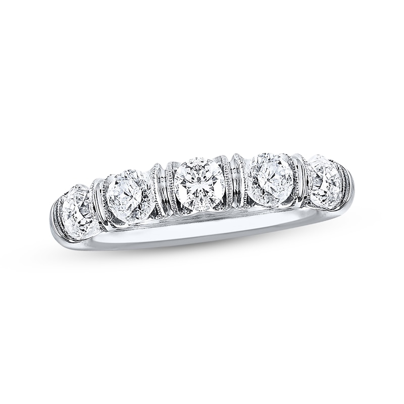 Main Image 1 of Previously Owned Diamond Anniversary Band 2 ct tw Round-Cut 14K White Gold Size 11.75
