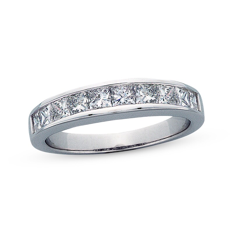 Previously Owned Diamond Wedding Band 1 ct tw Princess-cut 14K White Gold