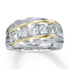 Thumbnail Image 0 of Previously Owned Diamond Men's Ring 1-1/2 ct tw Round-cut 14K Two-Tone Gold - Size 13