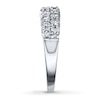 Thumbnail Image 3 of Previously Owned Diamond Anniversary Band 1 ct tw Round-cut 14K White Gold - Size 3.75