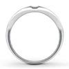 Thumbnail Image 2 of Previously Owned Men's Diamond Wedding Band 1/3 ct tw Square-Cut 14K White Gold - Size 7.75