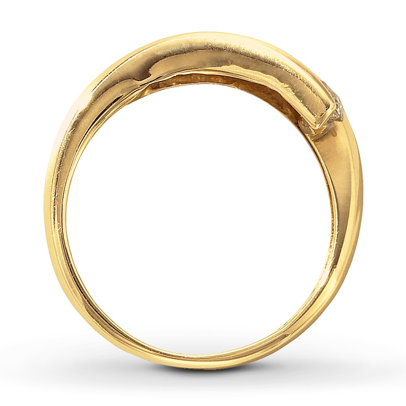 Main Image 2 of Previously Owned Diamond Anniversary Ring 1 ct tw Round-cut 14K Yellow Gold Size 10