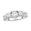 Thumbnail Image 1 of Previously Owned 3 Stone Diamond Engagement Ring 1 ct tw Round-cut 10K White Gold - Size 4.5
